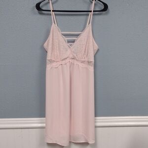 INC International Concepts Pink Chemise with Spaghetti Straps and Empire Waist